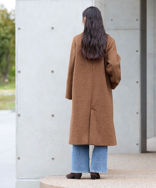 coca（coca）（コカ）の「カーリーボアコート（その他アウター・レディース・キャメル/グレー・L/M）」の10枚目の写真