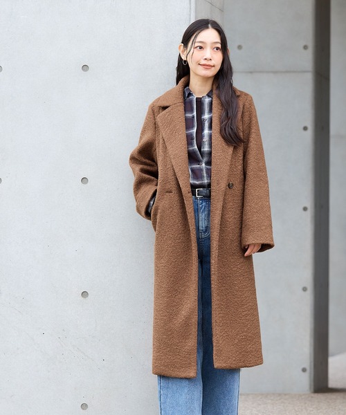 coca（coca）（コカ）の「カーリーボアコート（その他アウター・レディース・キャメル/グレー・L/M）」の12枚目の写真