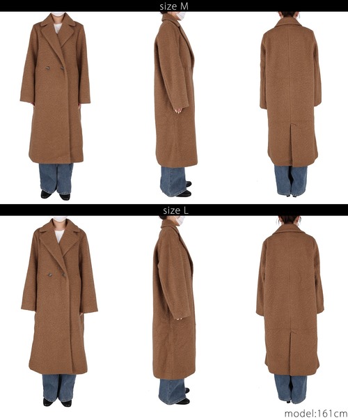 coca（coca）（コカ）の「カーリーボアコート（その他アウター・レディース・キャメル/グレー・L/M）」の13枚目の写真