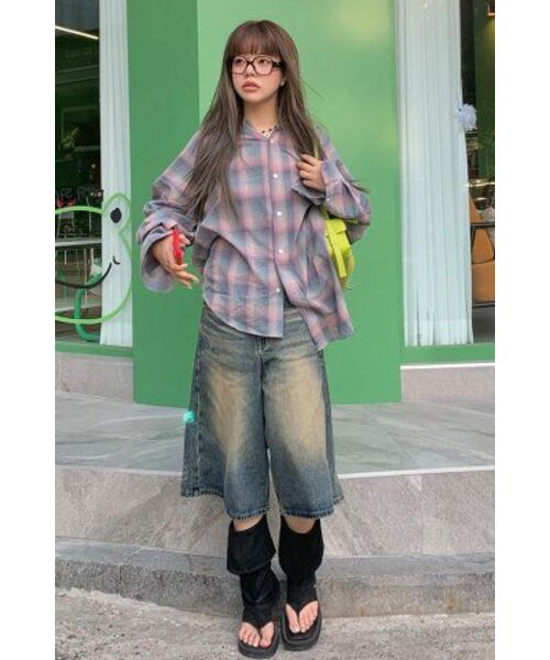 DNSR(ディーエヌエスアール)の「オーバーサイズフランネルチェックシャツピンク(シャツ/ブラウス・メンズ・その他・LARGE/SMALL/X-SMALL/MEDIUM)」の17枚目の写真
