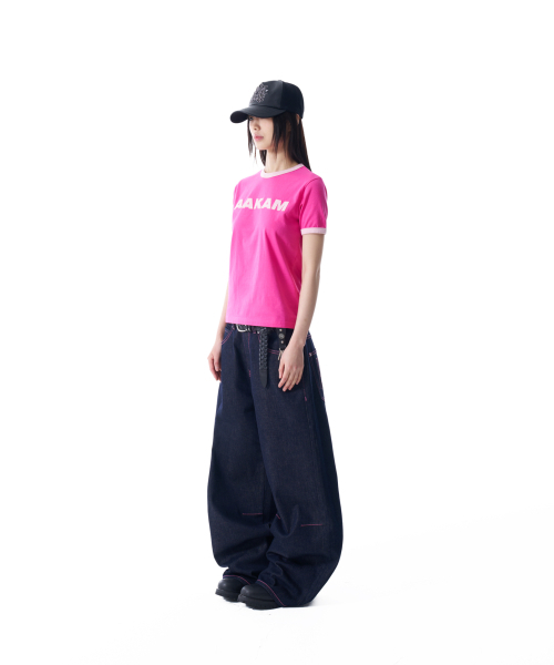 AAKAM（アーカム）の「ステッチデニムパンツ（ダークブルー）（デニムパンツ・レディース・その他・2/1）」の5枚目の写真