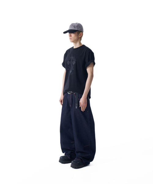 AAKAM（アーカム）の「ステッチデニムパンツ（ダークブルー）（デニムパンツ・レディース・その他・2/1）」の9枚目の写真