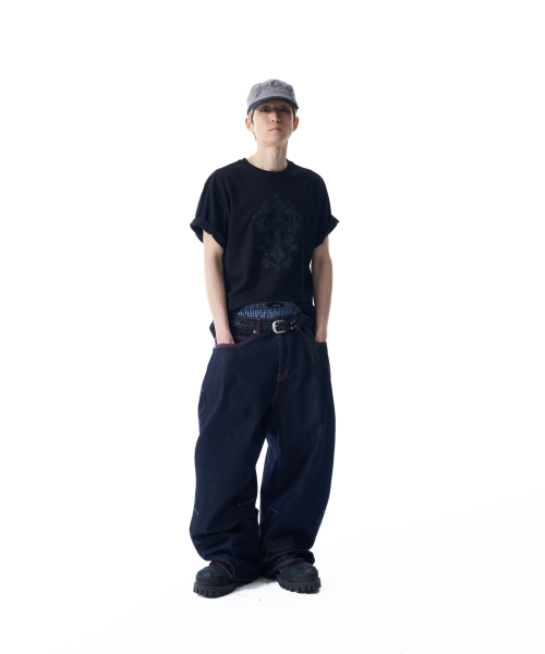 AAKAM（アーカム）の「ステッチデニムパンツ（ダークブルー）（デニムパンツ・レディース・その他・2/1）」の11枚目の写真