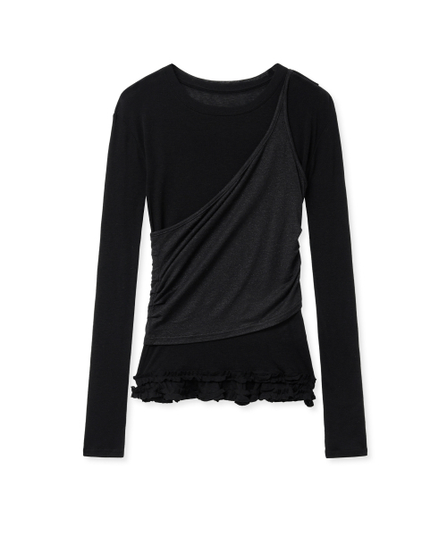 Midnight Move(ミッドナイトムーブ)の「cancan set t (black)(Tシャツ/カットソー・レディース・その他・FREE)」の1枚目の写真