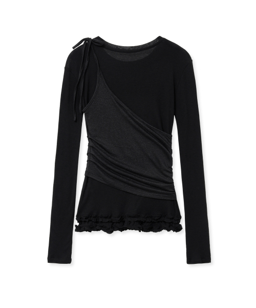 Midnight Move(ミッドナイトムーブ)の「cancan set t (black)(Tシャツ/カットソー・レディース・その他・FREE)」の3枚目の写真