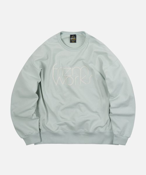 FRIZMWORKS(フリズムワークス)の「TYPOGRAPHY LOGO SWEATSHIRT _ PISTACHIO(スウェット・メンズ・その他・MEDIUM/LARGE/X-LARGE)」の2枚目の写真
