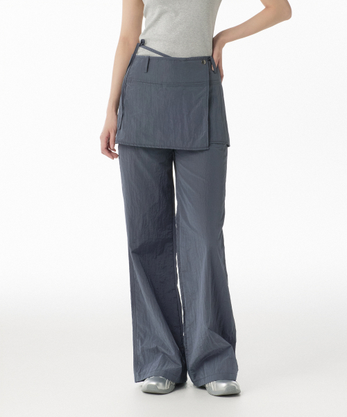 MUSINSA STANDARD WOMAN（ムシンサスタンダードウーマン）の「ウィメンズナイロンラップスカートパンツ[ブルーグレー]（その他パンツ・レディース・その他・30/24/25/26/27/28/29）」の7枚目の写真