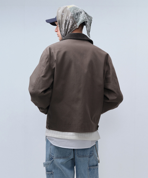 MUSINSA STANDARD（ムシンサスタンダード）の「キャンバスワークジャケット [ダスティカーキ]（ミリタリージャケット・メンズ・その他・MEDIUM/LARGE/X-LARGE/XX-LARGE）」の3枚目の写真