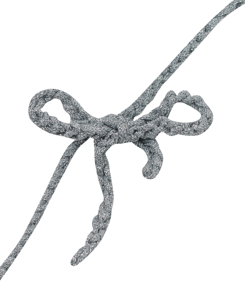TYPESERVICE（タイプサービス）の「Glittered Rose Handmade Knitted Bag [Silver]（メッセンジャーバッグ・レディース・その他・FREE）」の4枚目の写真