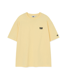 スモールタイポ半袖Tシャツイエロー