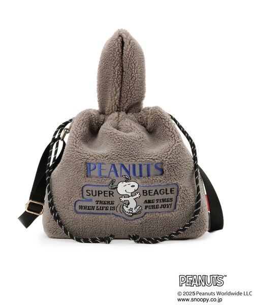 PEANUTS(ピーナッツ)の「【PEANUTS】ボア巾着トート(トートバッグ・レディース・ブラック/アイボリー/グレー/チャコールグレー・00)」の19枚目の写真