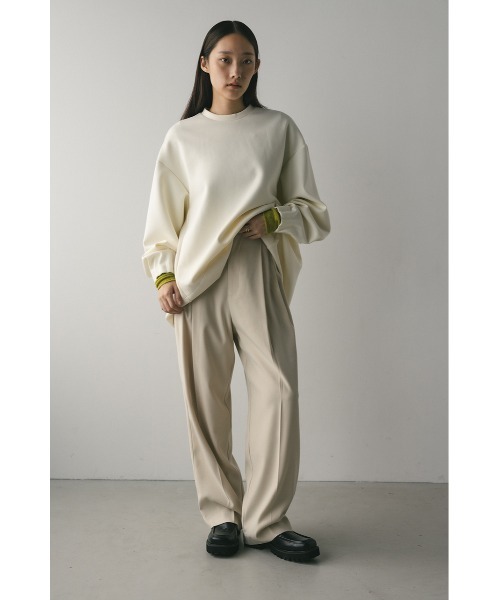 STYLEMIXER(スタイルミキサー)の「【WEB限定】ベーシックツータックパンツロング(スラックス・レディース・アイボリー/ブラック/ダークグレー/オレンジ・SMALL/MEDIUM)」の5枚目の写真