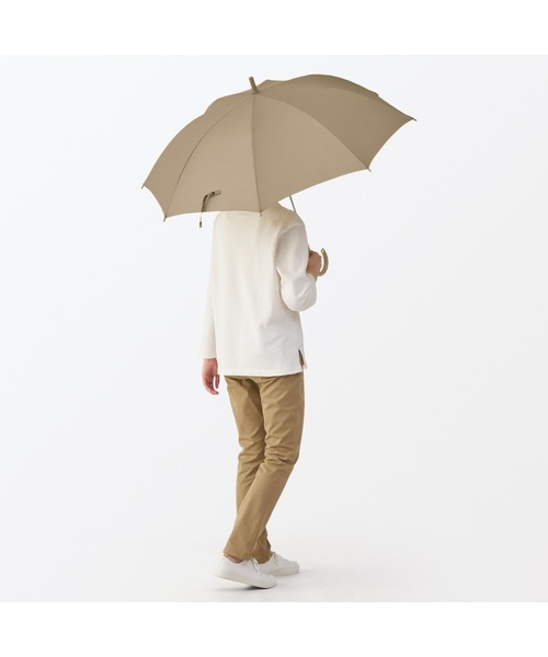 無印良品（ムジルシリョウヒン）の「晴雨兼用　しるしのつけられる　傘（長傘・レディース・カーキ系/ダークベージュ/ネイビー/アイボリー/ブラック・60cm）」の21枚目の写真