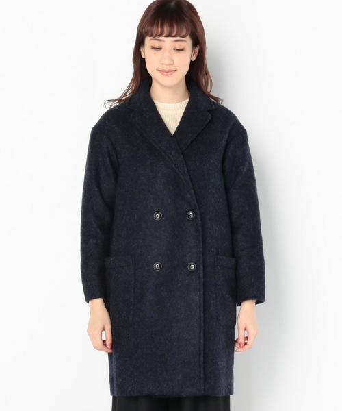 Another Edition（アナザーエディション）の「★★ブークレーチェスターコート（ネイビー）/AEBC ブークレー チェスター CT 79（チェスターコート・レディース・ネイビー・フリー）」の3枚目の写真