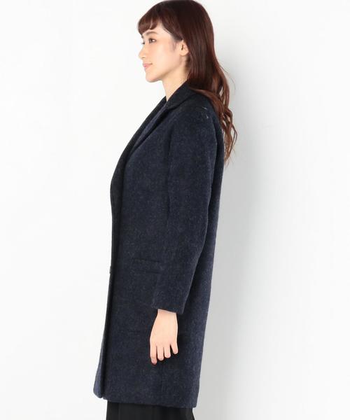 Another Edition（アナザーエディション）の「★★ブークレーチェスターコート（ネイビー）/AEBC ブークレー チェスター CT 79（チェスターコート・レディース・ネイビー・フリー）」の4枚目の写真