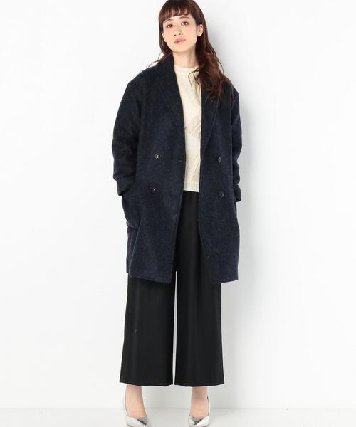 Another Edition（アナザーエディション）の「★★ブークレーチェスターコート（ネイビー）/AEBC ブークレー チェスター CT 79（チェスターコート・レディース・ネイビー・フリー）」の11枚目の写真