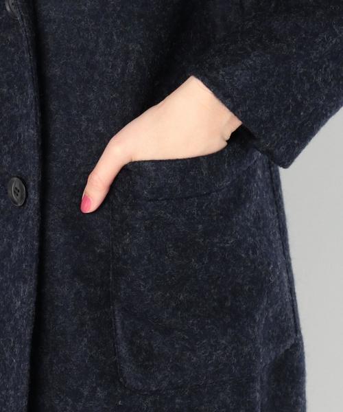 Another Edition（アナザーエディション）の「★★ブークレーチェスターコート（ネイビー）/AEBC ブークレー チェスター CT 79（チェスターコート・レディース・ネイビー・フリー）」の7枚目の写真