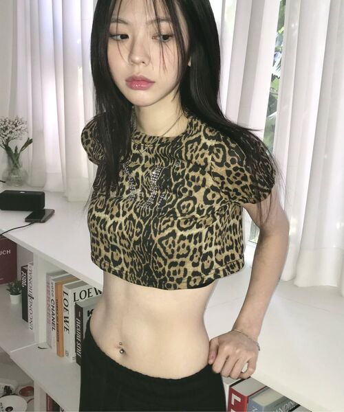 MUCENT(ムセント)の「ジュビ ホピ ハットフィックス クロップ半袖Tシャツ(Tシャツ/カットソー・レディース・レオパード・FREE)」の5枚目の写真