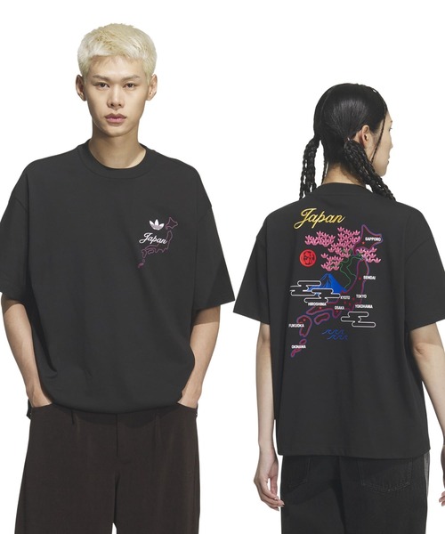adidas(アディダス)の「adidas JAPAN S/S TEE / アディダス ジャパン ショートスリーブ ティー(Tシャツ/カットソー・メンズ・ブラック・S/M/L/XL/XXL)」の3枚目の写真