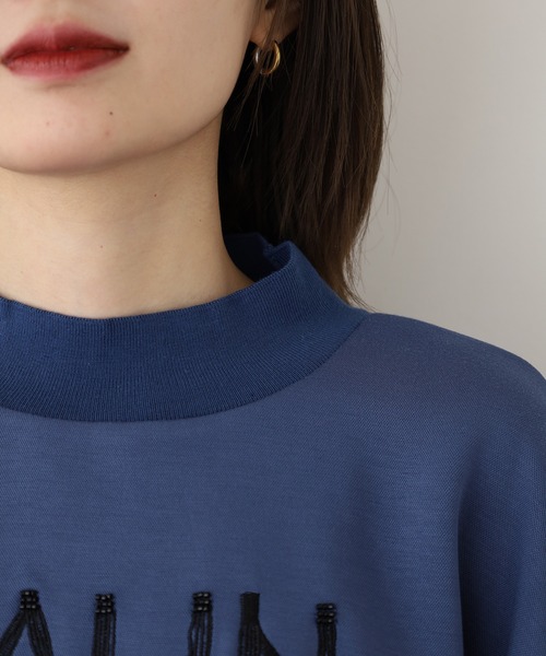 A.N.L(エーエヌエル レーベル)の「A.N.L ダンボールロゴプルオーバー(Tシャツ/カットソー・レディース・ブルー/ベージュ・38)」の6枚目の写真