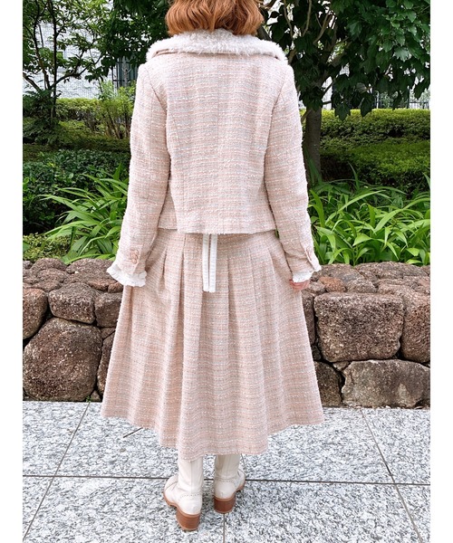 PINK HOUSE(ピンクハウス)の「ファンシーツイードスカート(スカート・レディース・ブラック/キナリ/ピンク系・MEDIUM/LARGE)」の7枚目の写真