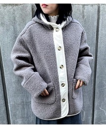 CRB（シーアールビー）の「コーデュロイ切替ボアフードコート（ダウンジャケット/コート）」