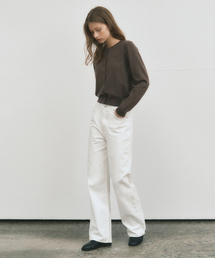 W/クラシックコットンステッチパンツ_IVORY(W25-PT27)