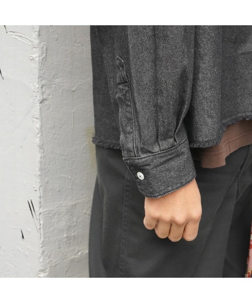 BEN DAVIS（ベンデイビス）の「《BEN DAVIS》DENIM HALF ZIP SHIRT（シャツ/ブラウス・メンズ・インディゴブルー/ブラック系その他・MEDIUM/LARGE/X-LARGE）」の4枚目の写真