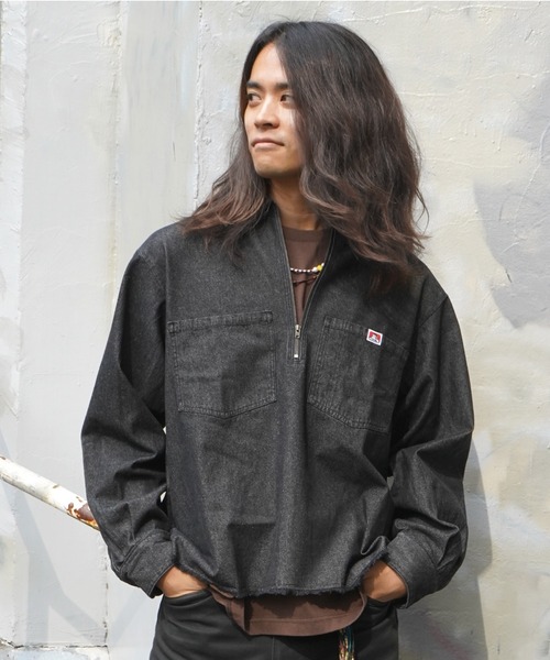 BEN DAVIS（ベンデイビス）の「《BEN DAVIS》DENIM HALF ZIP SHIRT（シャツ/ブラウス・メンズ・インディゴブルー/ブラック系その他・MEDIUM/LARGE/X-LARGE）」の13枚目の写真