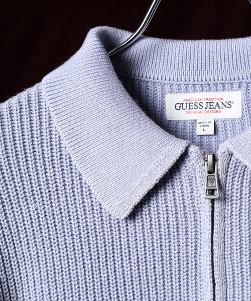 GUESS JEANS（ゲスジーンズ）の「GUESS JEANS ハーフジップニットシャツ（ニット/セーター・メンズ・ライトブルー・S/M/L/XL）」の3枚目の写真