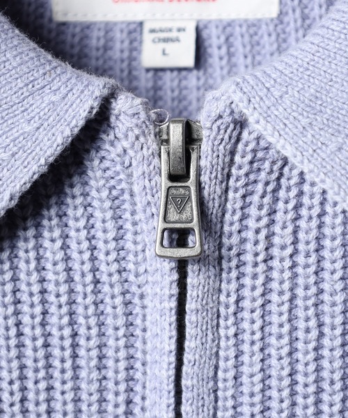 GUESS JEANS（ゲスジーンズ）の「GUESS JEANS ハーフジップニットシャツ（ニット/セーター・メンズ・ライトブルー・S/M/L/XL）」の4枚目の写真