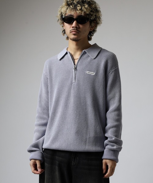 GUESS JEANS(ゲスジーンズ)の「GUESS JEANS ハーフジップニットシャツ(ニット/セーター・メンズ・ライトブルー・S/M/L/XL)」の9枚目の写真