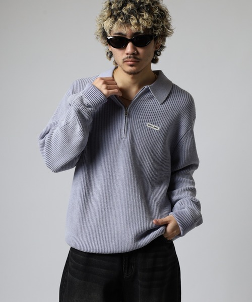 GUESS JEANS(ゲスジーンズ)の「GUESS JEANS ハーフジップニットシャツ(ニット/セーター・メンズ・ライトブルー・S/M/L/XL)」の8枚目の写真