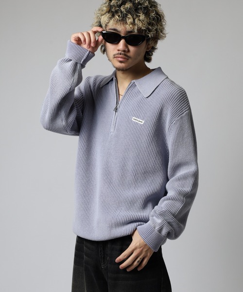 GUESS JEANS(ゲスジーンズ)の「GUESS JEANS ハーフジップニットシャツ(ニット/セーター・メンズ・ライトブルー・S/M/L/XL)」の11枚目の写真