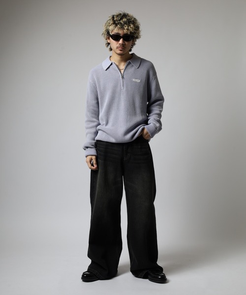 GUESS JEANS(ゲスジーンズ)の「GUESS JEANS ハーフジップニットシャツ(ニット/セーター・メンズ・ライトブルー・S/M/L/XL)」の12枚目の写真