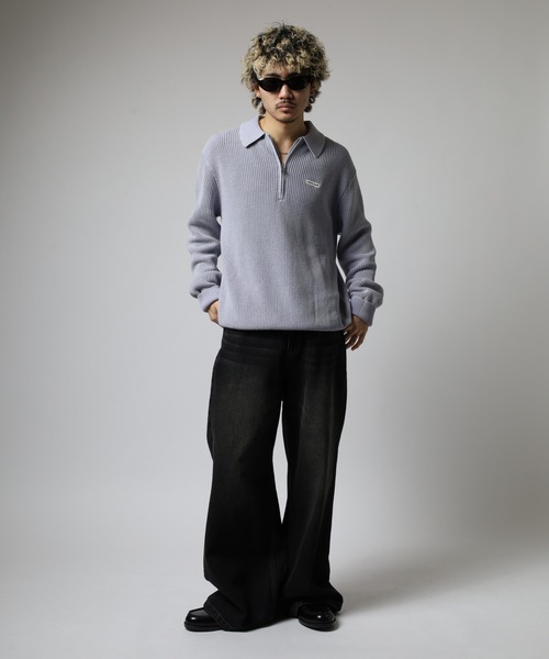 GUESS JEANS(ゲスジーンズ)の「GUESS JEANS ハーフジップニットシャツ(ニット/セーター・メンズ・ライトブルー・S/M/L/XL)」の13枚目の写真