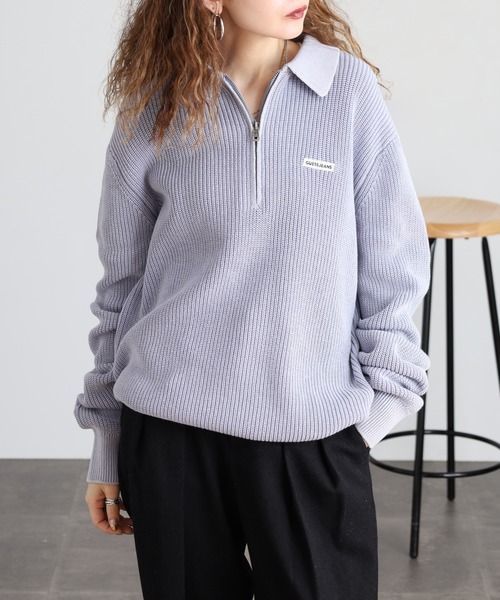 GUESS JEANS(ゲスジーンズ)の「GUESS JEANS ハーフジップニットシャツ(ニット/セーター・メンズ・ライトブルー・S/M/L/XL)」の14枚目の写真