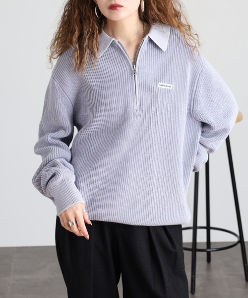 GUESS JEANS(ゲスジーンズ)の「GUESS JEANS ハーフジップニットシャツ(ニット/セーター・メンズ・ライトブルー・S/M/L/XL)」の16枚目の写真