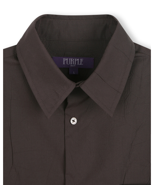 BESLOW(ビースロー)の「LOOSE FIT CREASE COTTON SHIRTS DARK BROWN(シャツ/ブラウス・メンズ・その他・SMALL/MEDIUM/LARGE/X-LARGE)」の2枚目の写真