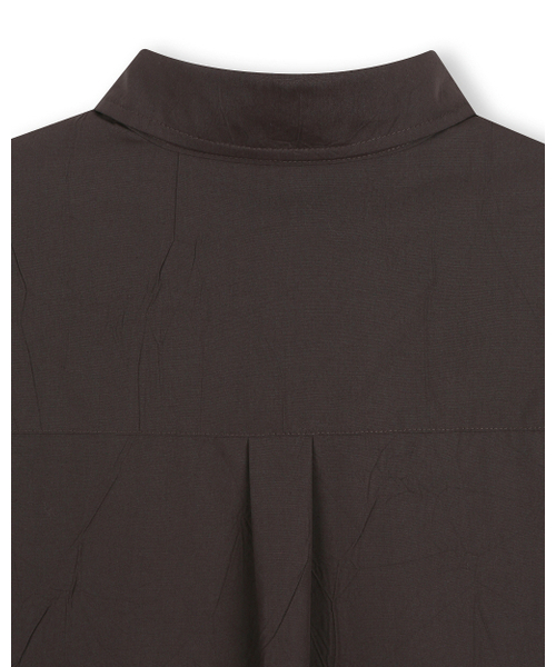 BESLOW(ビースロー)の「LOOSE FIT CREASE COTTON SHIRTS DARK BROWN(シャツ/ブラウス・メンズ・その他・SMALL/MEDIUM/LARGE/X-LARGE)」の4枚目の写真