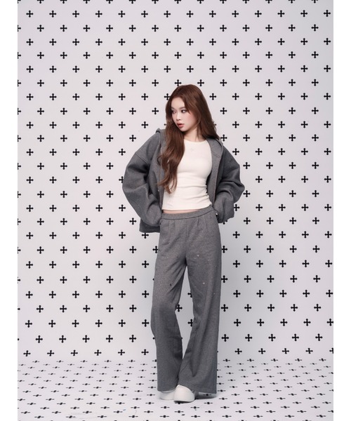 andwang（アンドワン）の「kirakira jewel pants（スラックス・レディース・ベージュ/グレー/ブラック・SMALL/MEDIUM）」の21枚目の写真