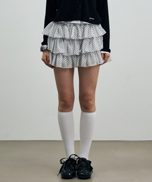 MINI HEART CANCAN SKIRT PANTS / WHITE
