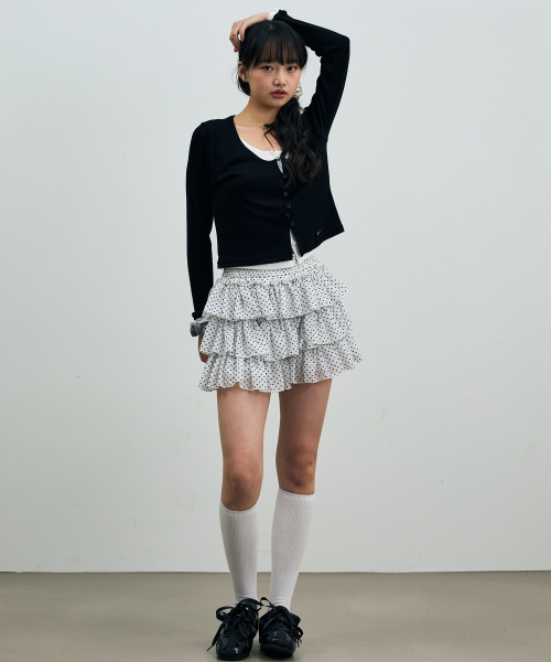 ARI(アリ)の「MINI HEART CANCAN SKIRT PANTS / WHITE(スカート・レディース・ホワイト・FREE)」の4枚目の写真