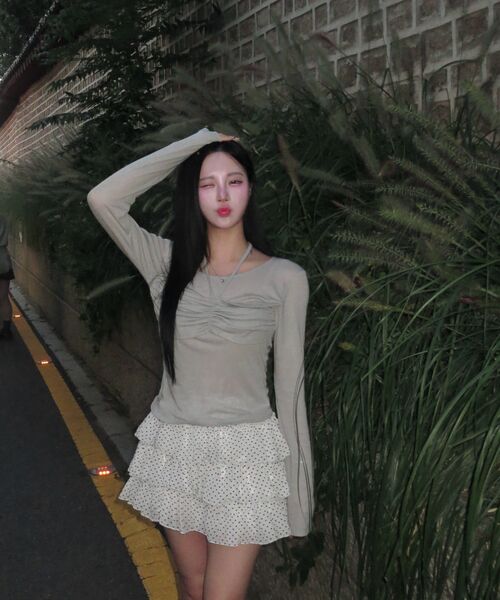 ARI(アリ)の「MINI HEART CANCAN SKIRT PANTS / WHITE(スカート・レディース・ホワイト・FREE)」の9枚目の写真