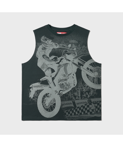 PHYPS MOTORCYCLE(フィップスモーターサイクル)の「Racer Sleeveless Pigment Dark Charcoal(Tシャツ/カットソー・レディース・その他・MEDIUM/LARGE/X-LARGE)」の1枚目の写真