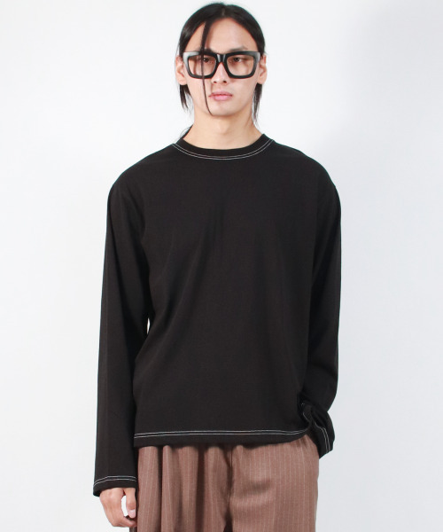 DEMARC(ドゥマーク)の「M OUTSTITCH LOOSE FIT LONG SLEEVE TEE - Black(Tシャツ/カットソー・メンズ・その他・LARGE/MEDIUM)」の2枚目の写真
