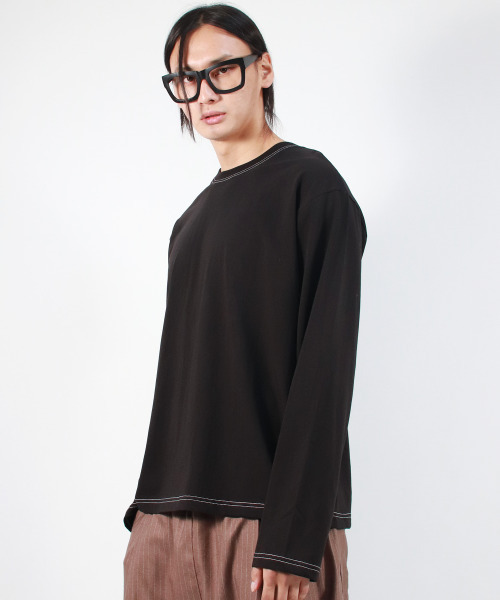 DEMARC(ドゥマーク)の「M OUTSTITCH LOOSE FIT LONG SLEEVE TEE - Black(Tシャツ/カットソー・メンズ・その他・LARGE/MEDIUM)」の5枚目の写真