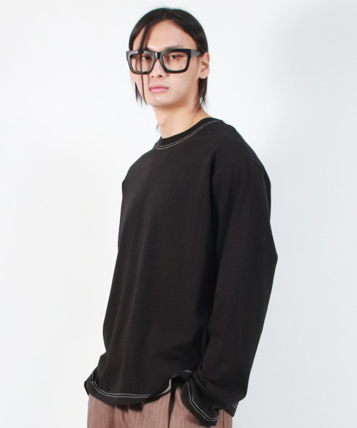 DEMARC(ドゥマーク)の「M OUTSTITCH LOOSE FIT LONG SLEEVE TEE - Black(Tシャツ/カットソー・メンズ・その他・LARGE/MEDIUM)」の8枚目の写真