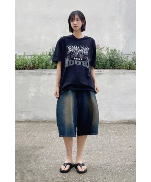 SLOW RECORD HOUSE(スローレコードハウス)の「ライトニングTシャツ_ブラック(Tシャツ/カットソー・レディース・その他・SMALL/MEDIUM/LARGE/X-LARGE)」の6枚目の写真