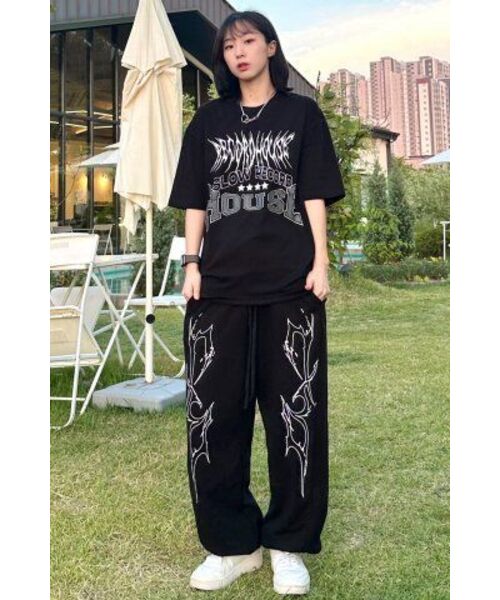 SLOW RECORD HOUSE(スローレコードハウス)の「ライトニングTシャツ_ブラック(Tシャツ/カットソー・レディース・その他・SMALL/MEDIUM/LARGE/X-LARGE)」の8枚目の写真
